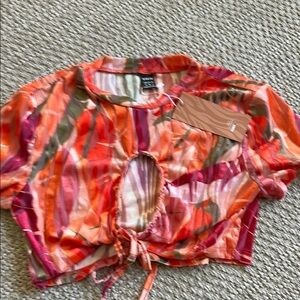 SHEIN Multicolor Abstract Women's Top